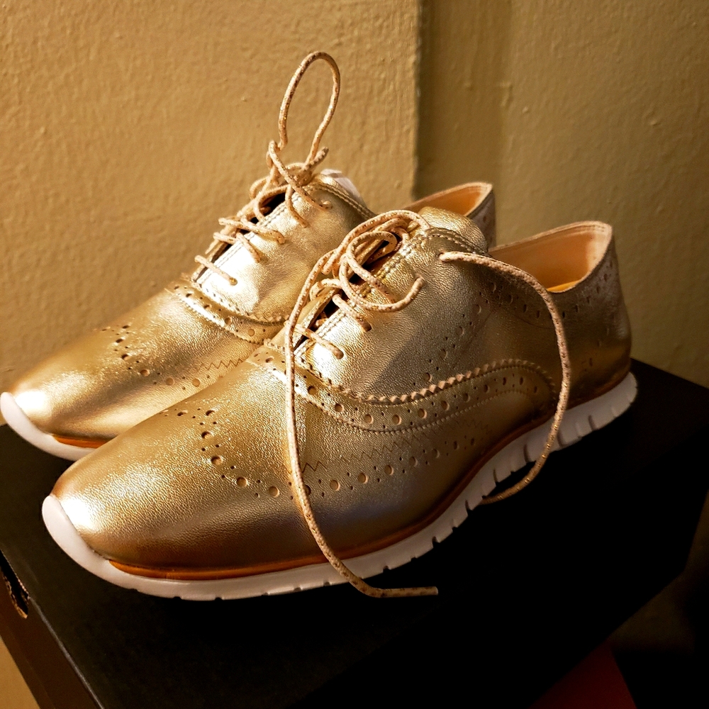 Cole Haan Womens Zerogrand Wingtip Leather Oxford